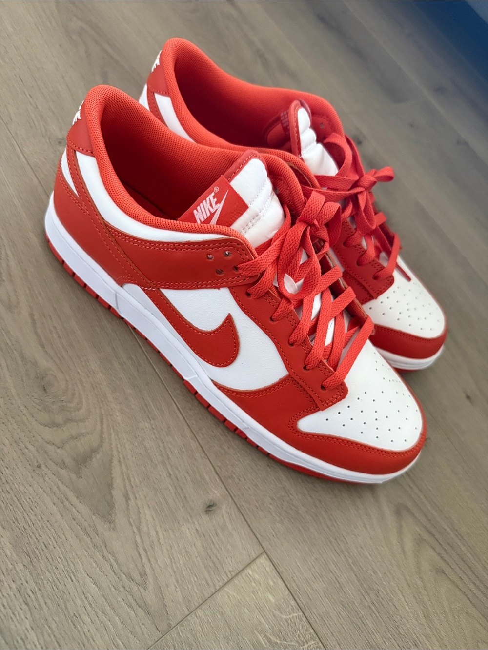 Nike Men’s Low-Top Sneakers - Orange and White